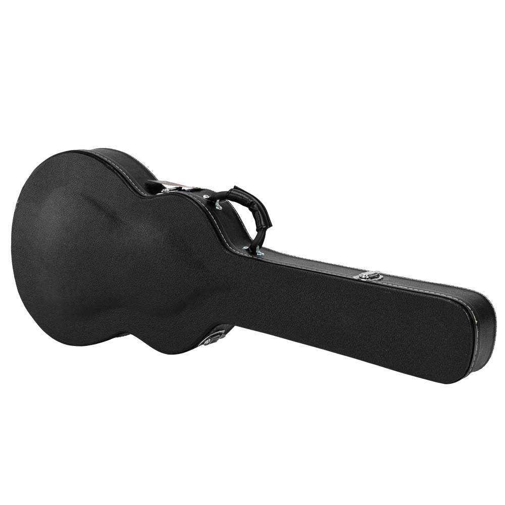 Portable Electric Guitar Hard Case, PU Leather, Black B134528
