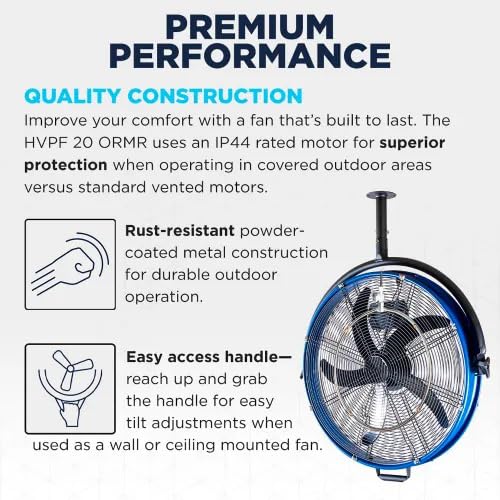 20 Inch 3-Speed Metal Misting Fan Y23348