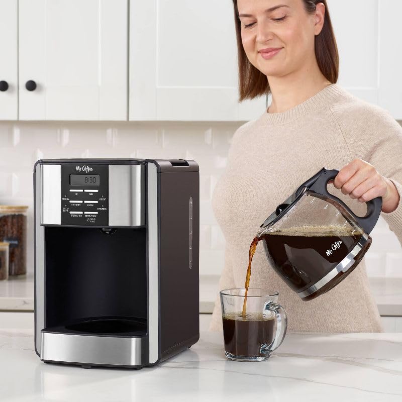 12-Cup Programmable Coffee Maker Black/Stainless Steel N598237