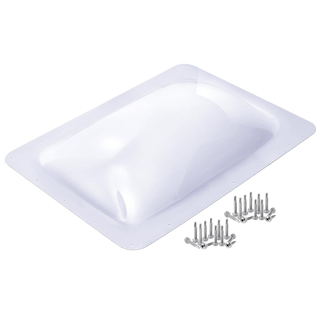 18" x 26" RV Shower Skylight Cover Outer Dome with Inner Dome and Sealant, White E9196