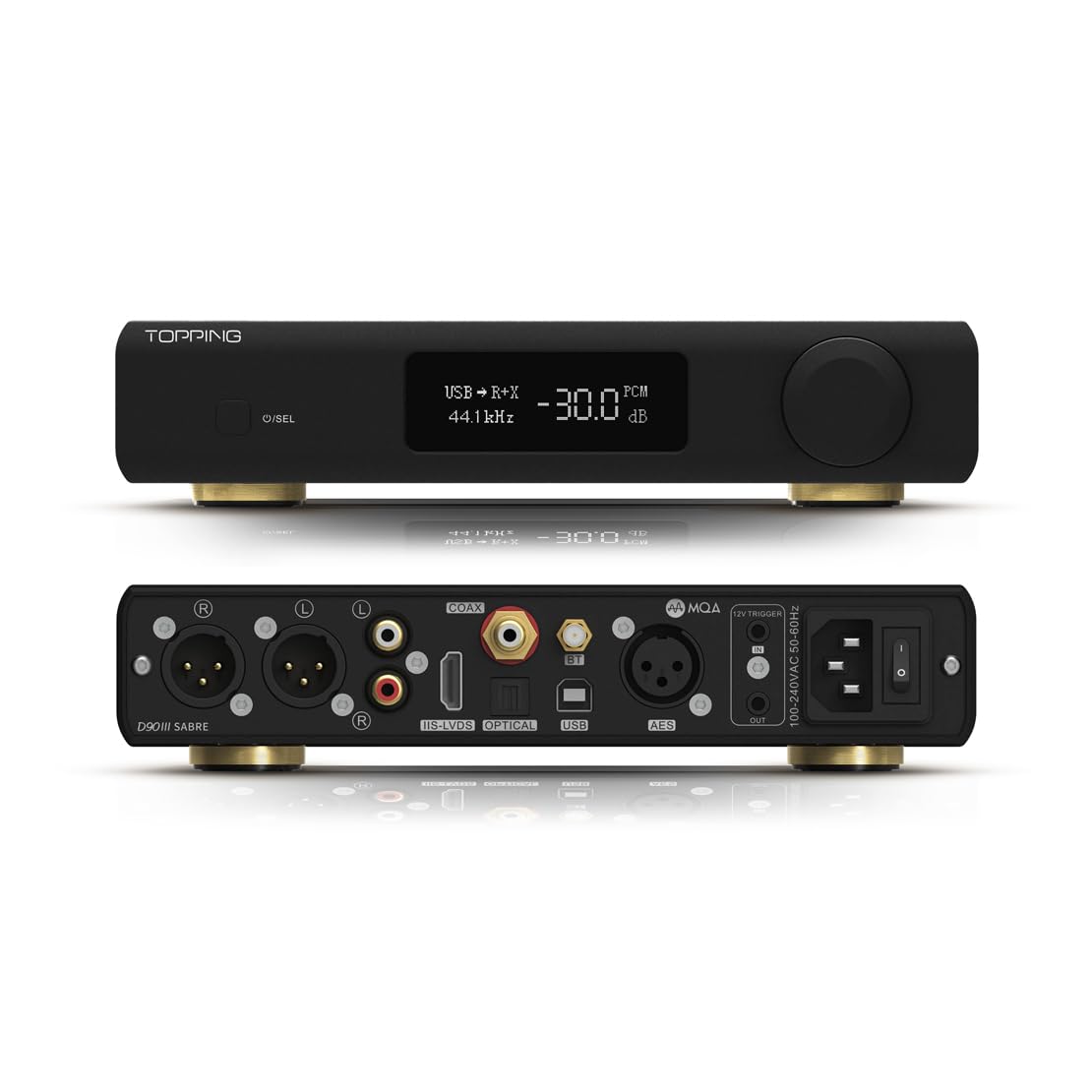 Full Balanced DAC ES9039SPRO DSD512 PCM 32bit/768kHz Black Y966512