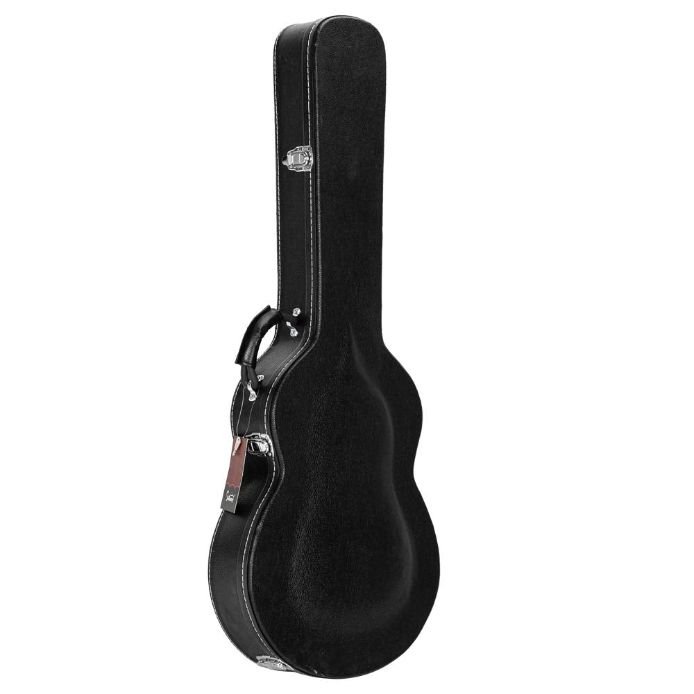 Portable Electric Guitar Hard Case, PU Leather, Black B134528