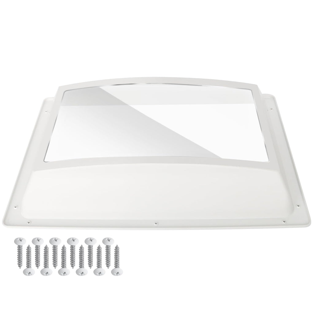 18" x 26" RV Shower Skylight Cover Outer Dome with Inner Dome and Sealant, White E9196