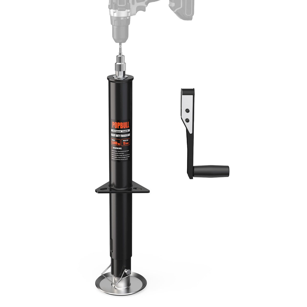 5000lbs A-Frame Trailer Jack 30" Lift Adjustable Drop Leg A25204