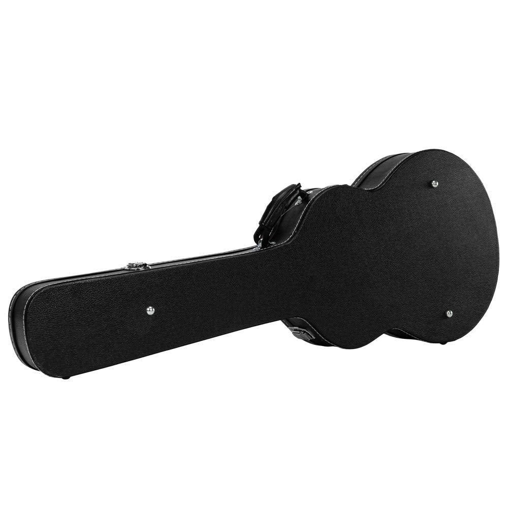 Portable Electric Guitar Hard Case, PU Leather, Black B134528