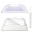 18" x 26" RV Shower Skylight Cover Outer Dome with Inner Dome and Sealant, White E9196