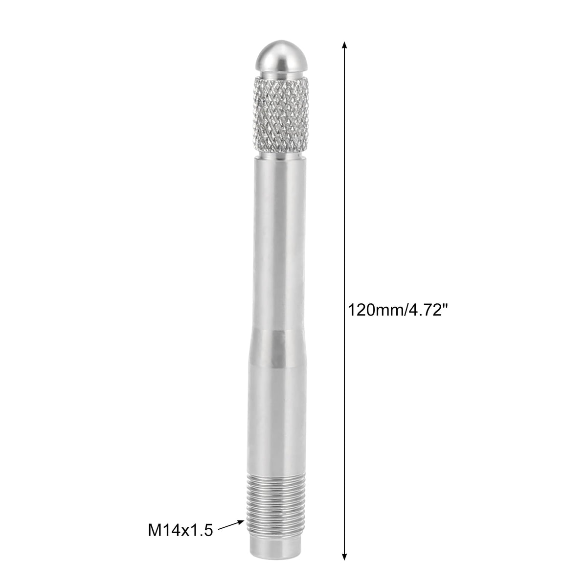 Silver Tone M14x1.25 Wheel Alignment Pin Stainless Steel L8940