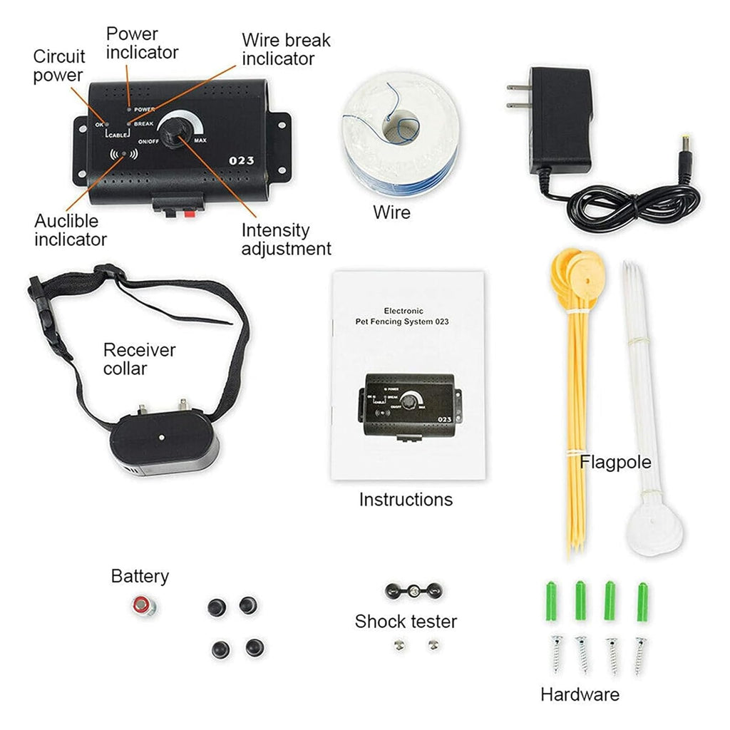 Electric Dog Fence, In-Ground Pet Containment System, Waterproof Training Collar I534293