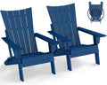 Blue Folding Adirondack Chairs Set of 2 B98470