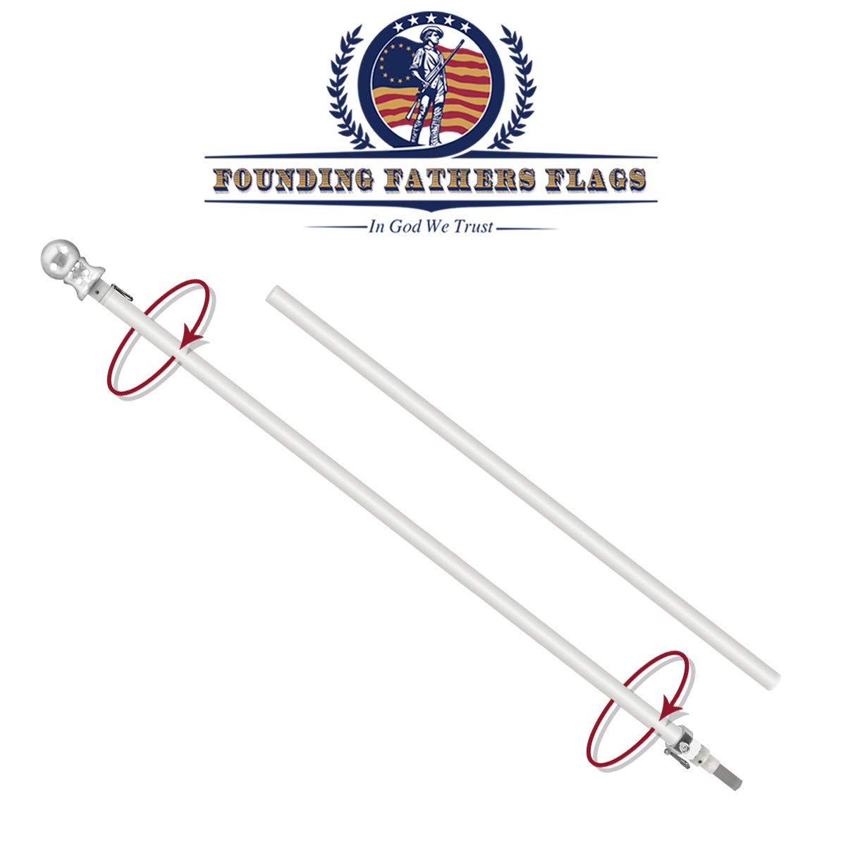 6ft Spinning Flag Pole H715846