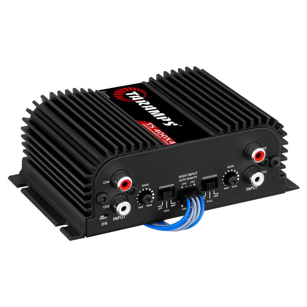 Black 2 Ohms 400W RMS 4-Channel Car Audio Amplifier P874