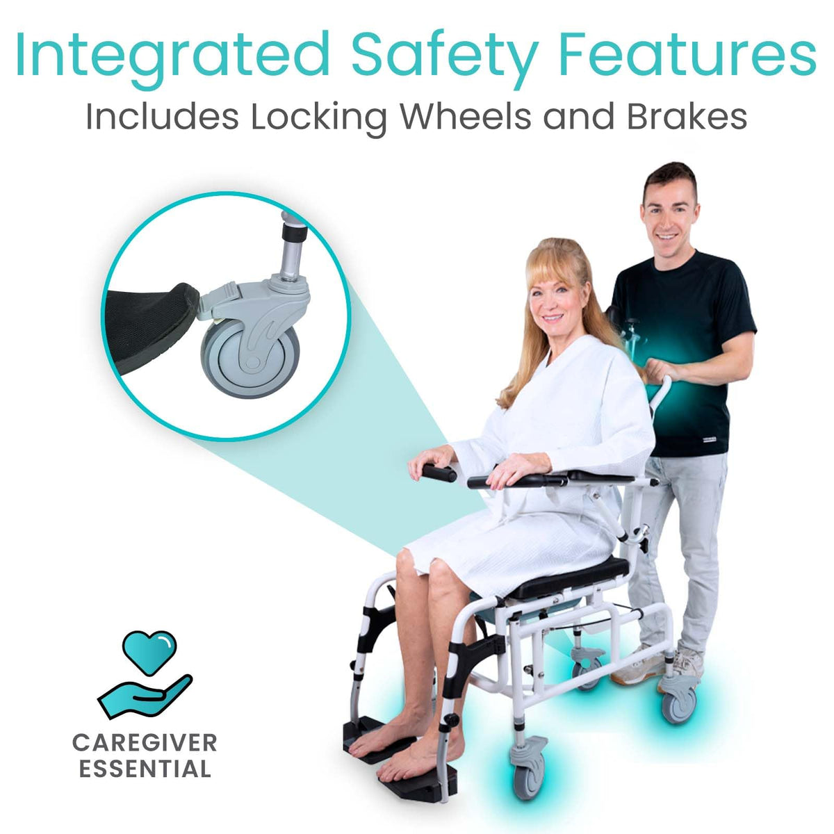 Reclining Shower Chair with Wheels V23820