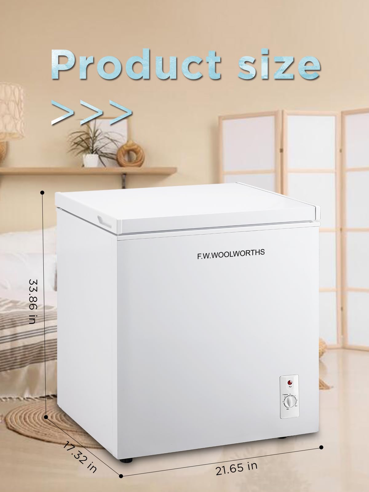 7.0 Cu.Ft Chest Freezer with Removable Basket, White U954