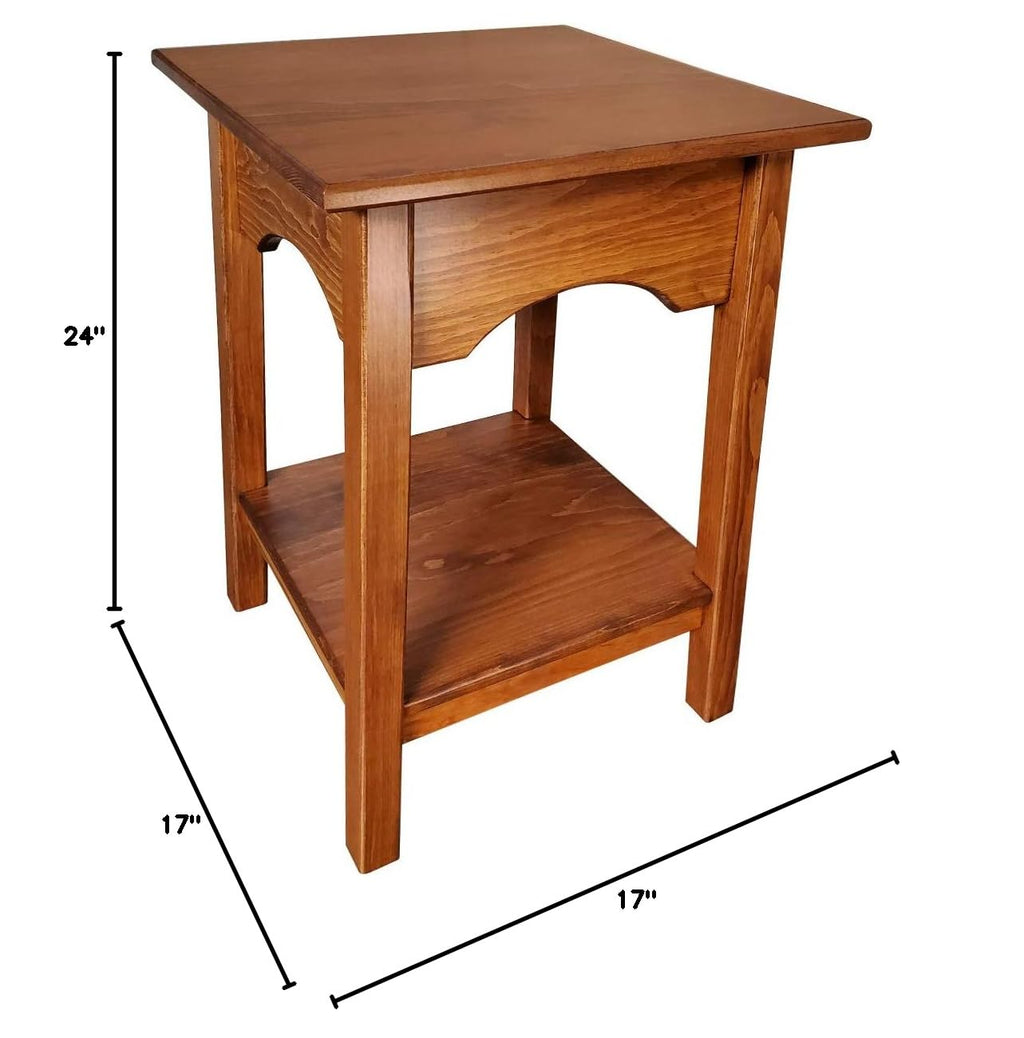 Wooden 2 Tier Square End Table L968