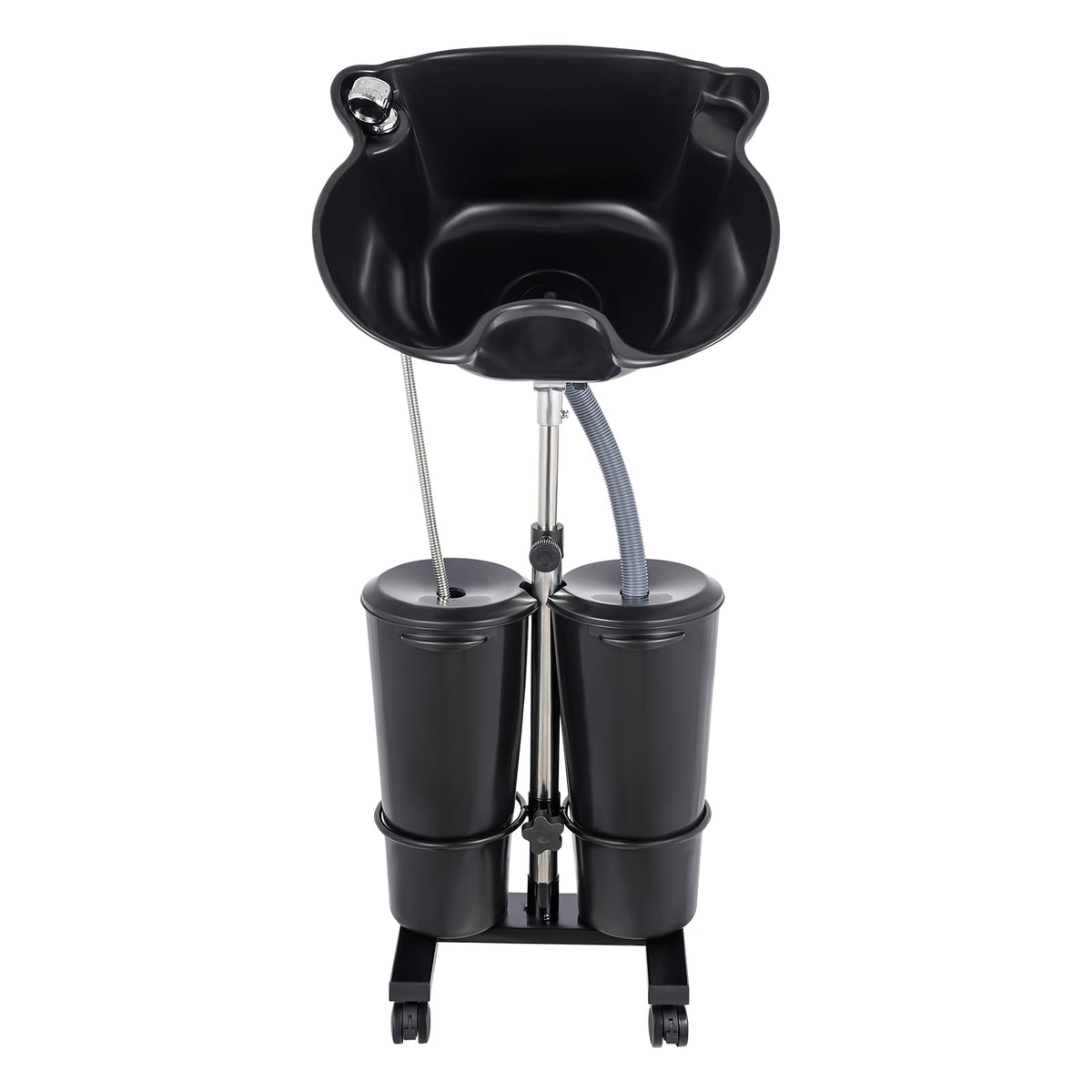 Portable Height-Adjustable Shampoo Basin with Electric Pump and 2 Water Buckets I9862