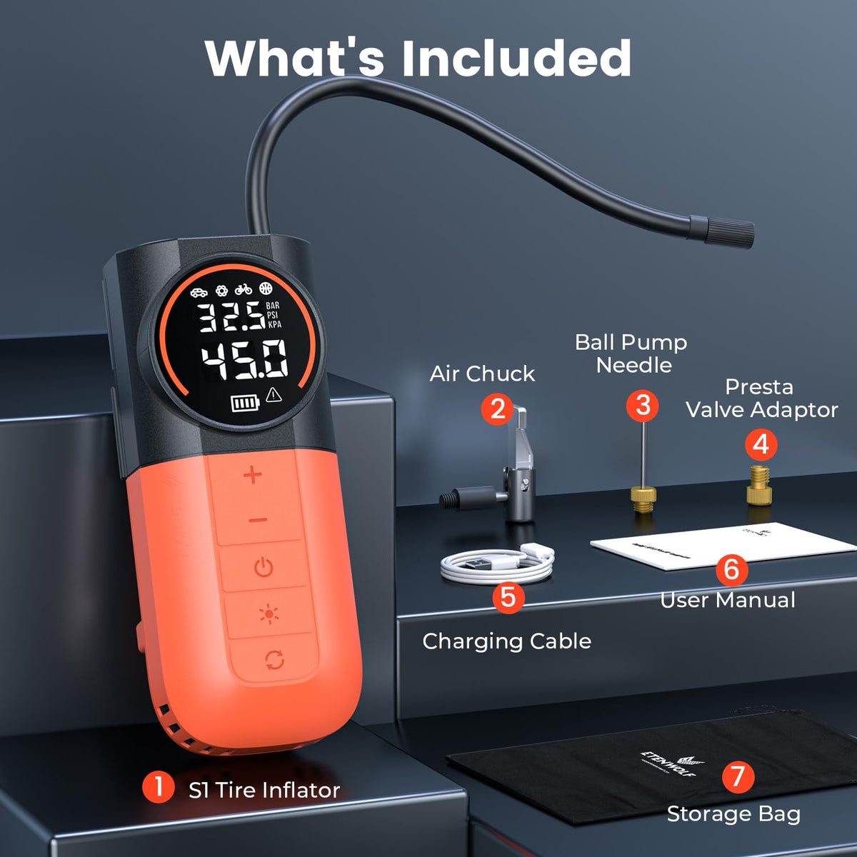 Tire Inflator Portable Air Compressor K783769