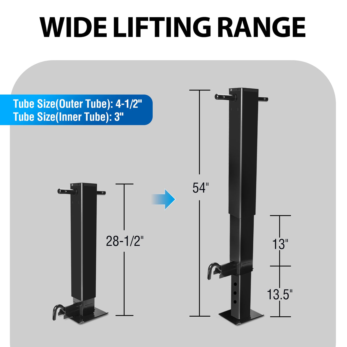 12000lbs Capacity Heavy-Duty Trailer Jack L672055
