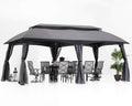 10x20 Outdoor Gazebo with Mosquito Netting and Double Roof E56605