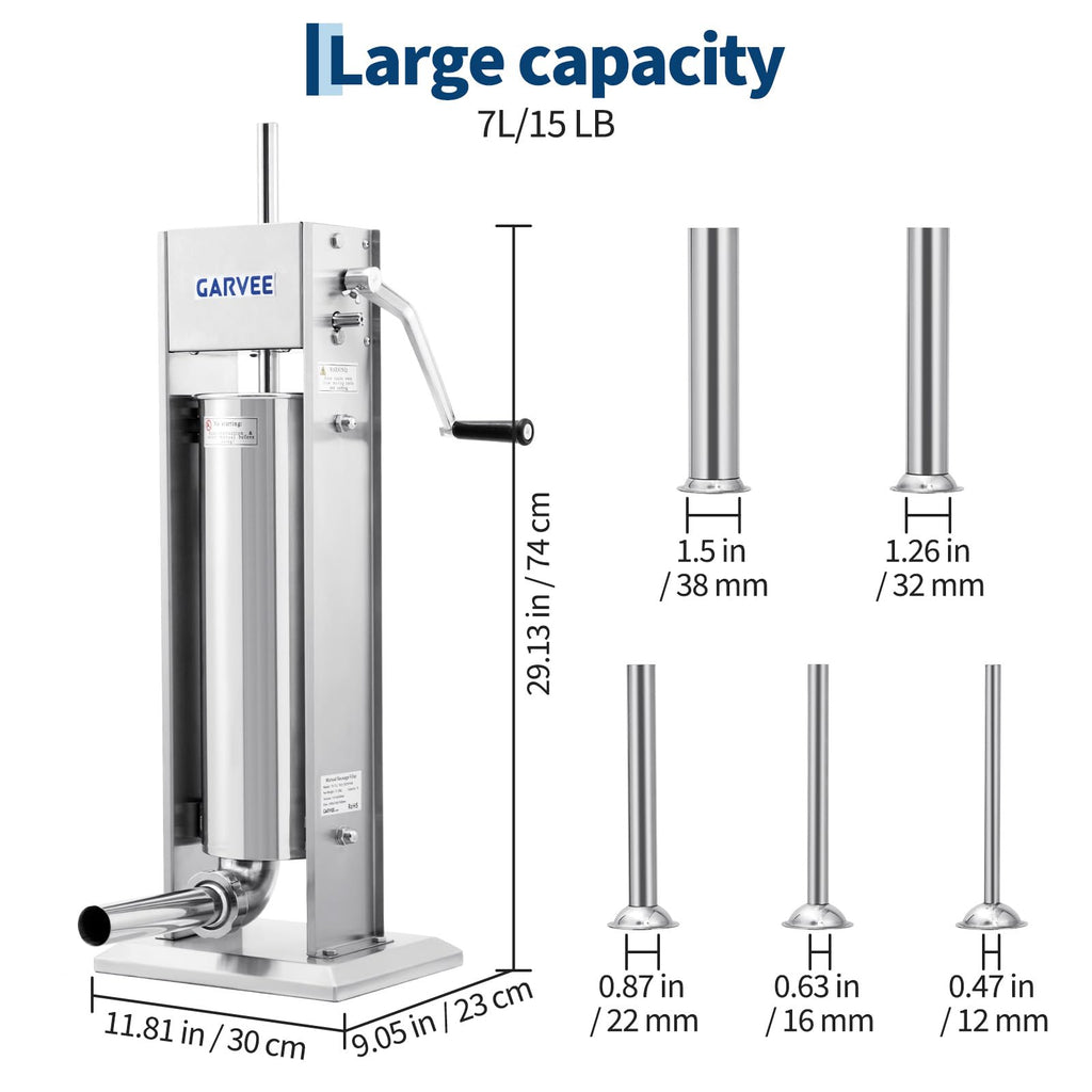 7L Stainless Steel Manual Sausage Stuffer E947