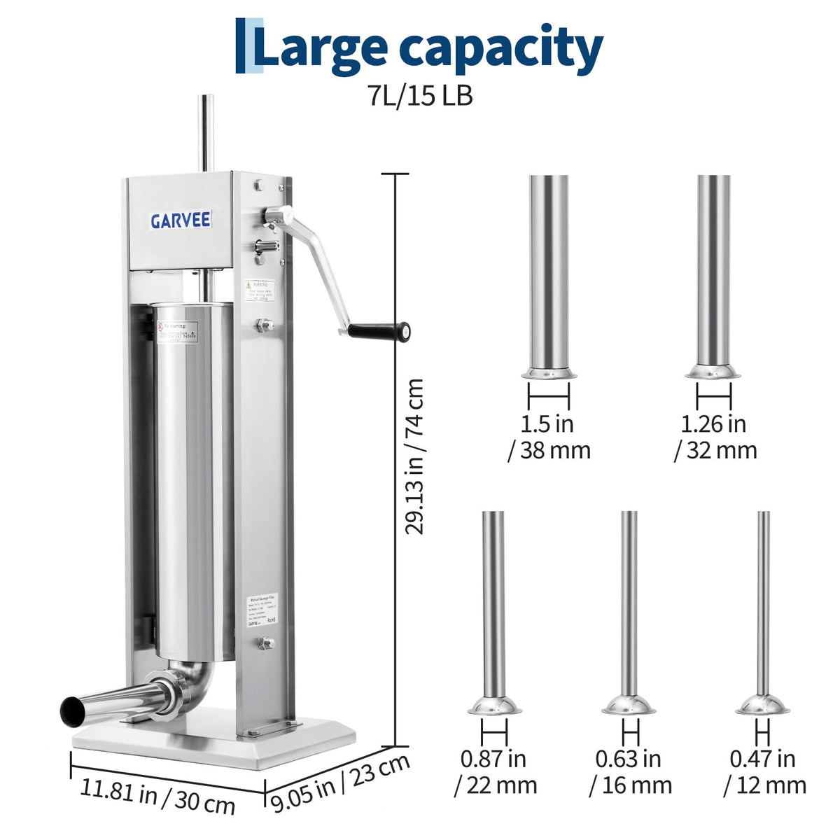 7L Stainless Steel Manual Sausage Stuffer E947
