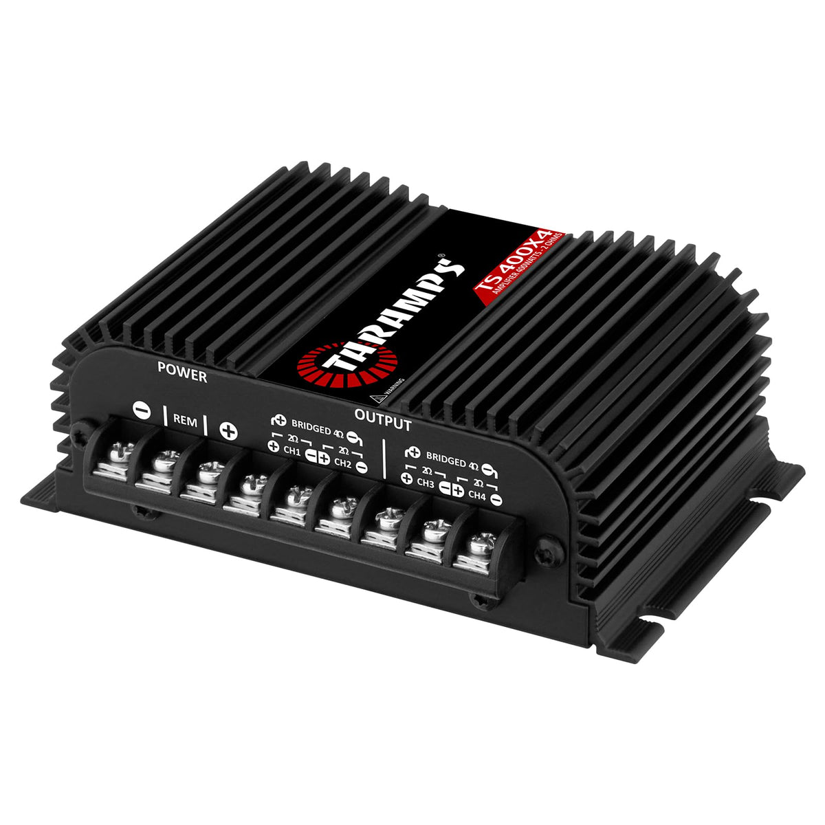 Black 2 Ohms 400W RMS 4-Channel Car Audio Amplifier P874