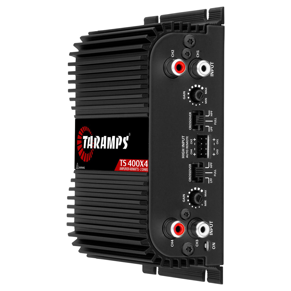 Black 2 Ohms 400W RMS 4-Channel Car Audio Amplifier P874