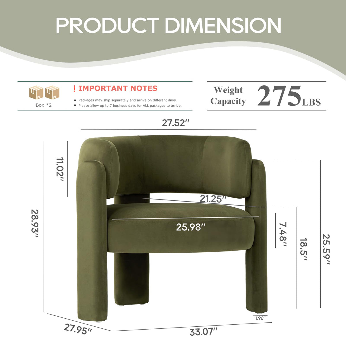 Velvet Accent Chair Set of 2 Green R358116