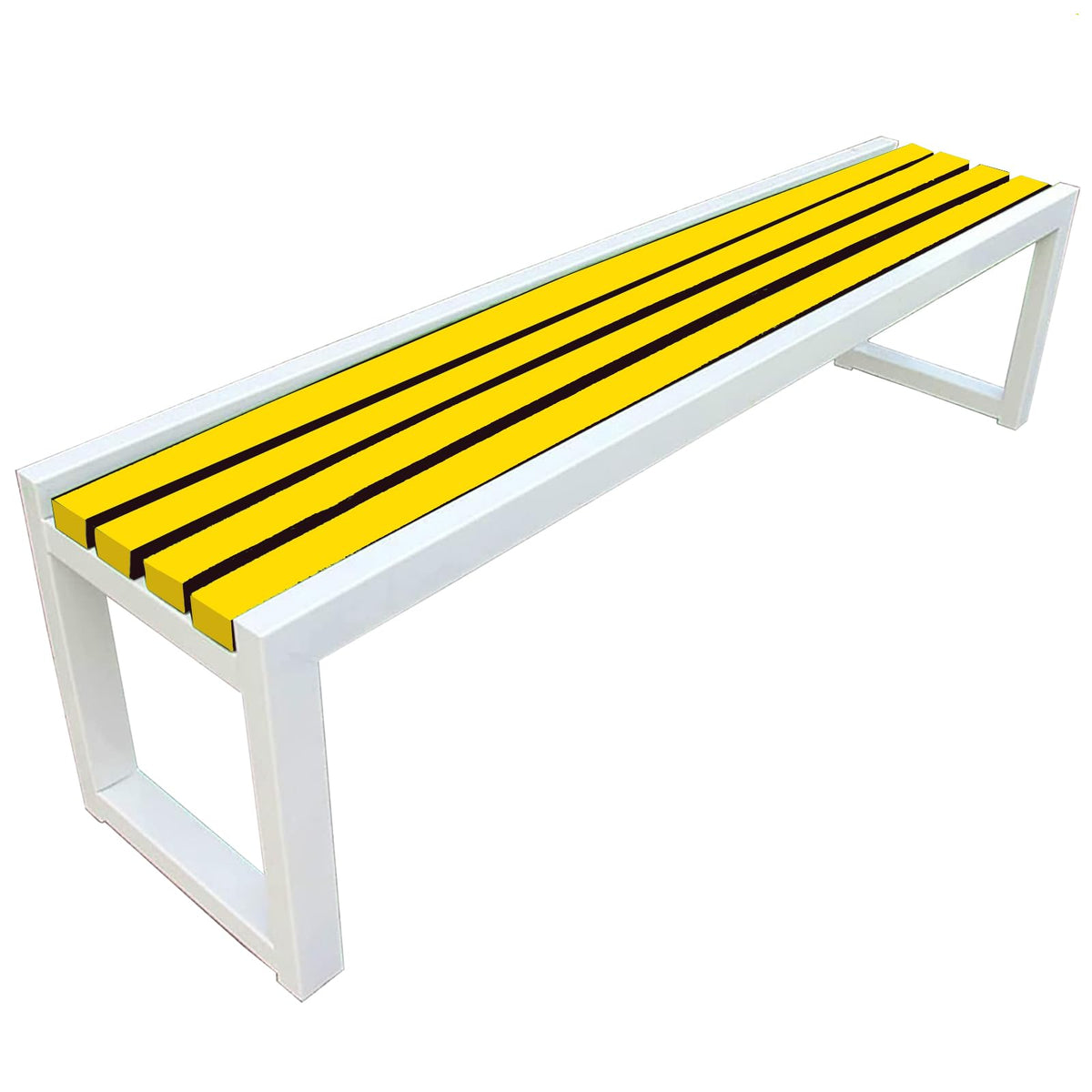 Weatherproof Metal Garden Bench 150 × 40 × 45 cm W565770