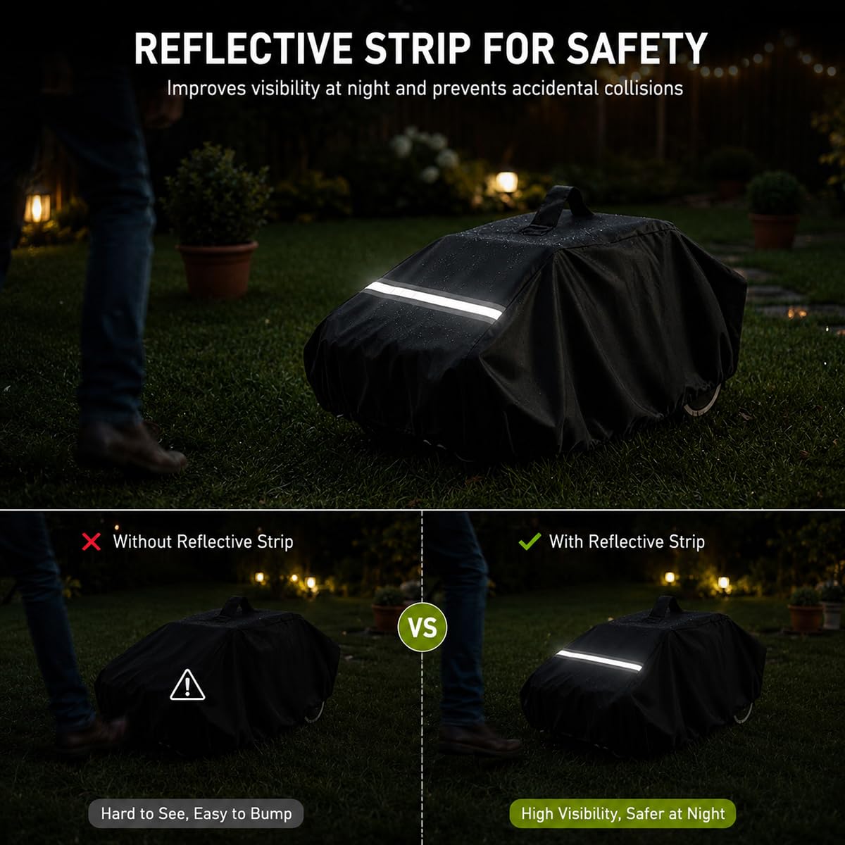 Robot Lawn Mower Cover 600D Oxford Fabric with Reflective Strip Orange L3109