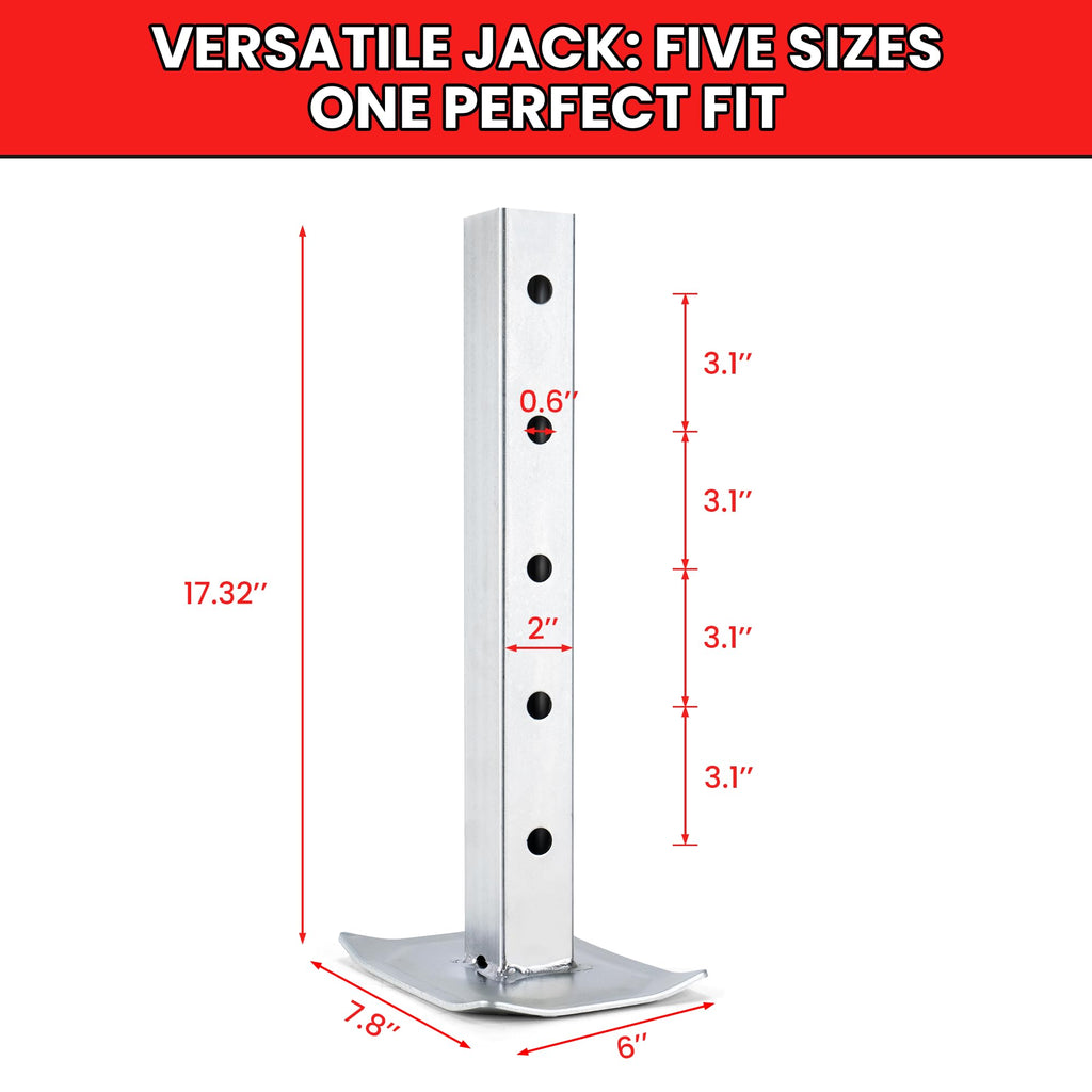 8000lbs 15 Inches Lift Square Trailer Jack with Drop Leg Q469