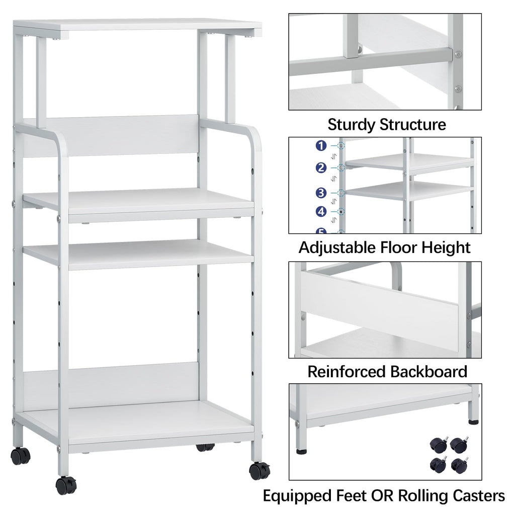 4-Tier Printer Stand with Storage Shelf V602148