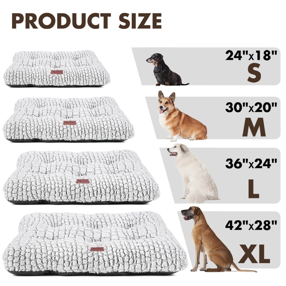 White Dog Crate Pad 24"x18" R1466