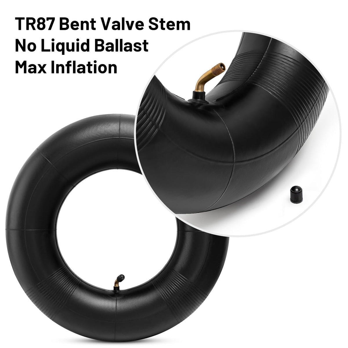 4.80/4.00-8 Replacement Tire Inner Tube with TR87 Angled Valve Pack of 2 U584