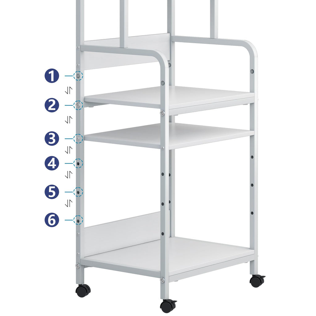 4-Tier Printer Stand with Storage Shelf V602148