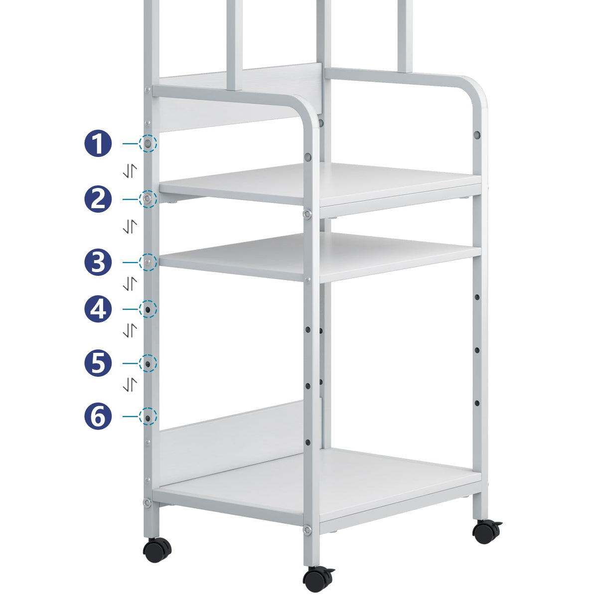 4-Tier Printer Stand with Storage Shelf V602148