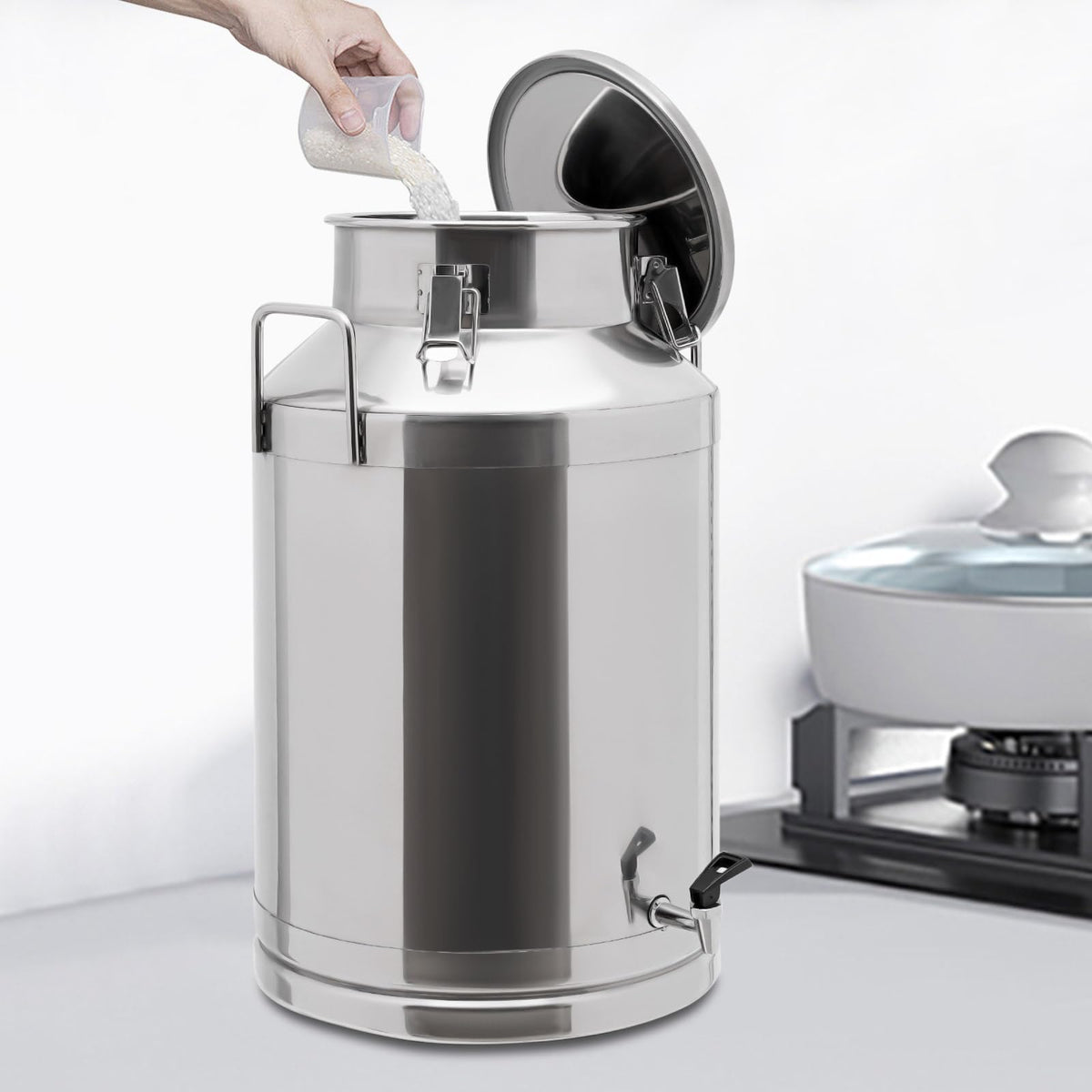 60L Milk Can with Faucet and Lid V44966