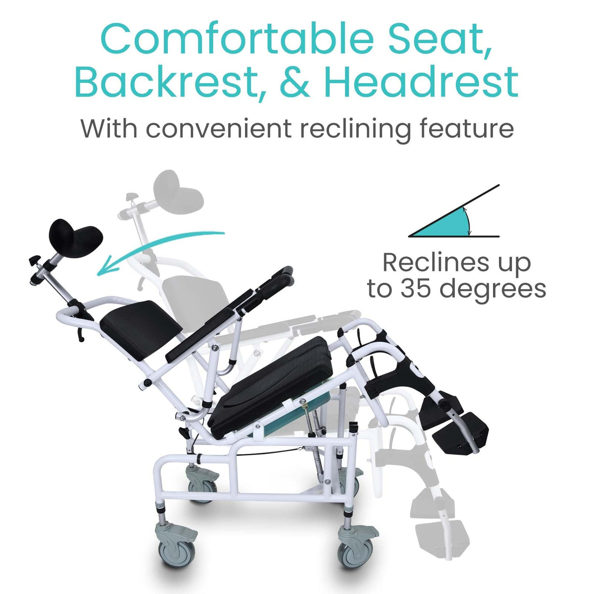 Reclining Shower Chair with Wheels V23820