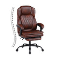 Big and Tall Ergonomic High Back PU Leather Reclining Office Chair with Footrest A48458