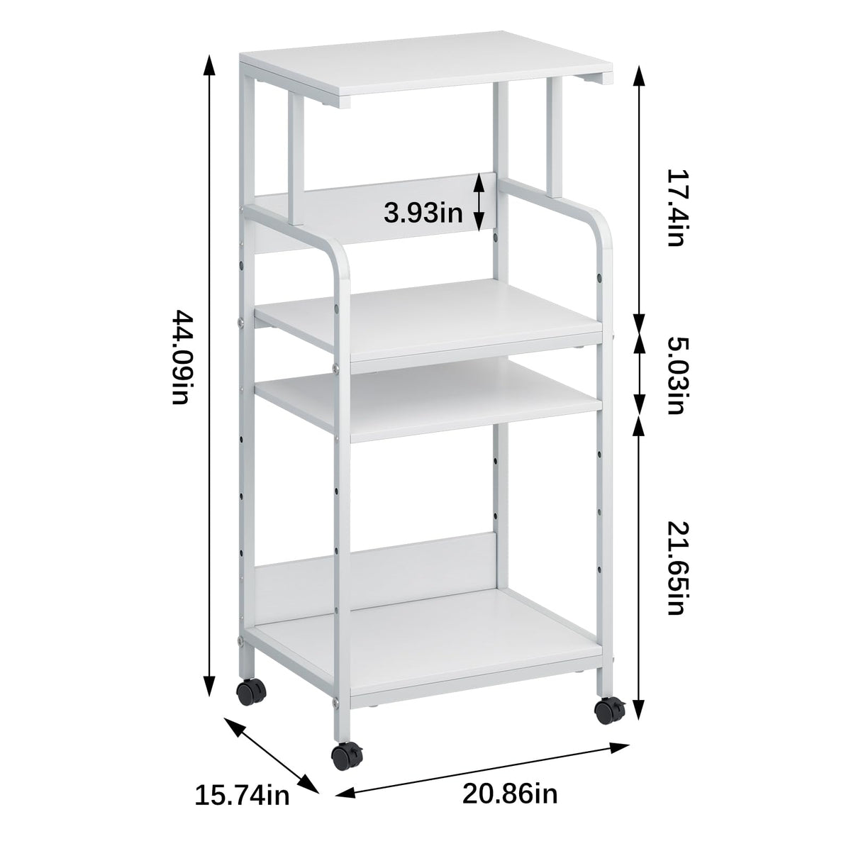 4-Tier Printer Stand with Storage Shelf V602148
