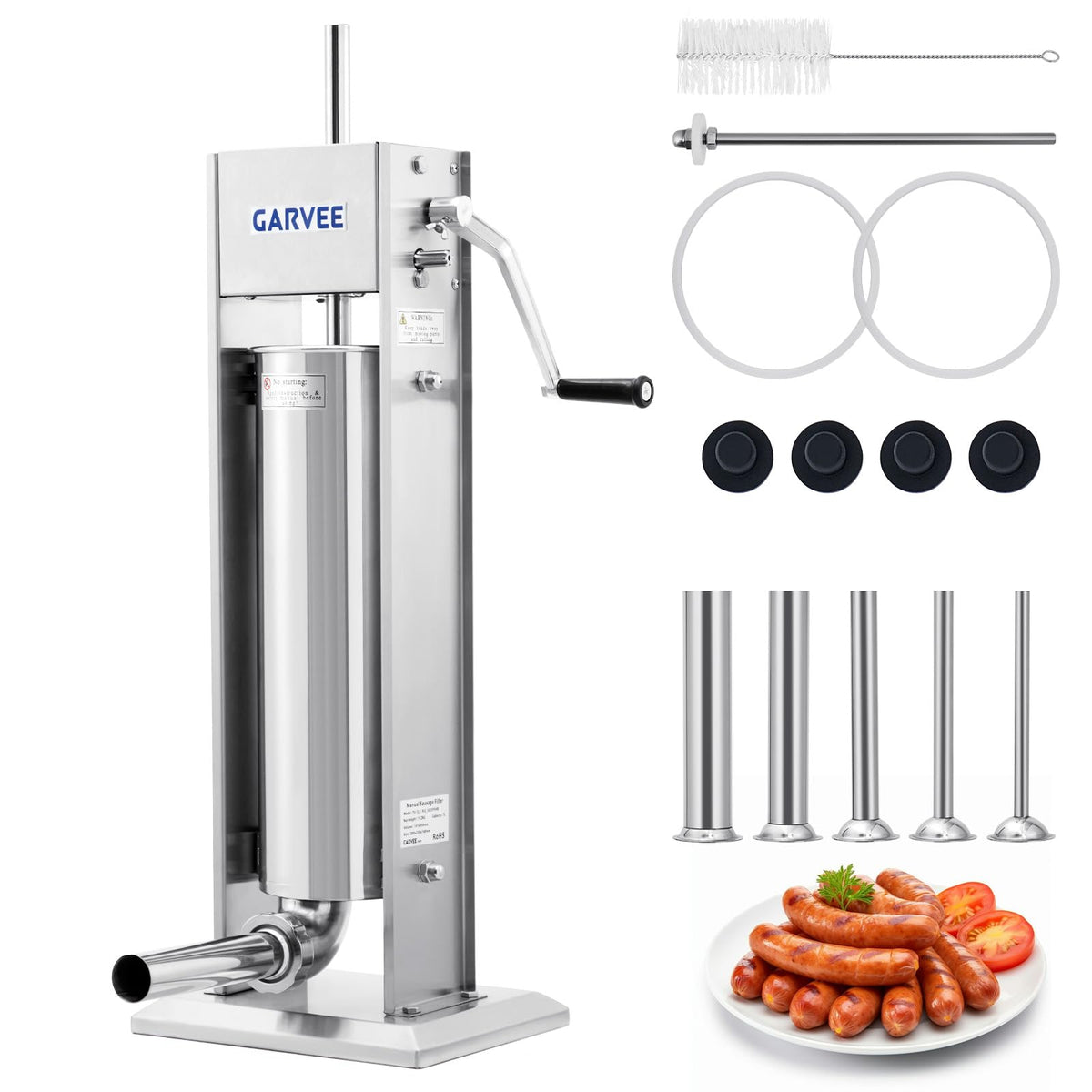 7L Stainless Steel Manual Sausage Stuffer E947