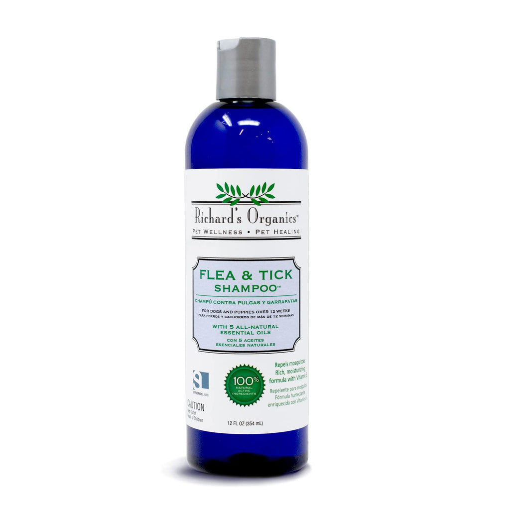 All-Natural Flea and Tick Shampoo for Dogs 12oz I816593