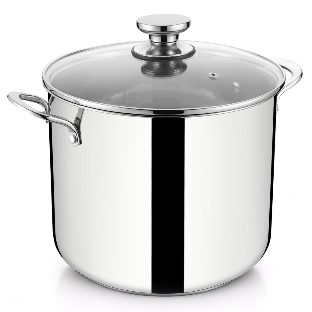 12 Qt Stainless Steel Stock Pot with Lid V95540