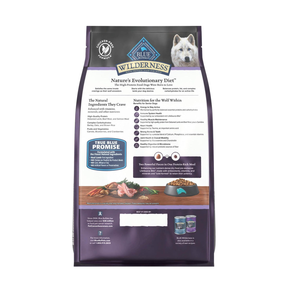 Lamb & Wholesome Grains Senior Dry Dog Food, 4.5 lb R97525