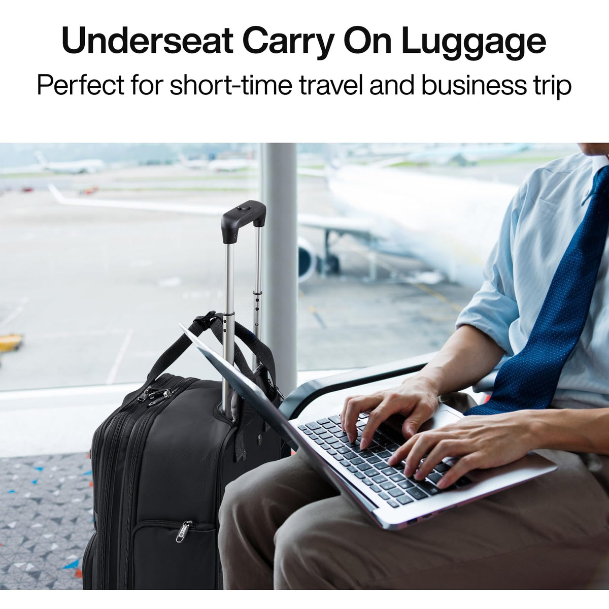 16 Inch Underseat Carry On Luggage with 2 Wheels Q556