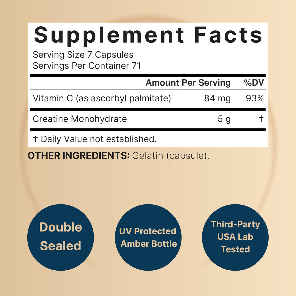 Micronized Unflavored Creatine Monohydrate Capsules 5,000mg 500 Count G73013