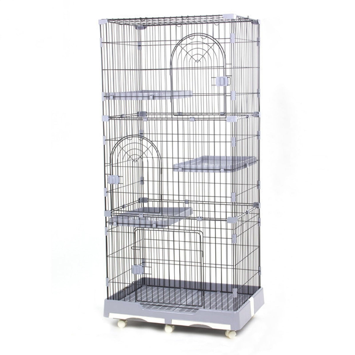 4 Tier Detachable Metal Cat Cage with Hammock M3207