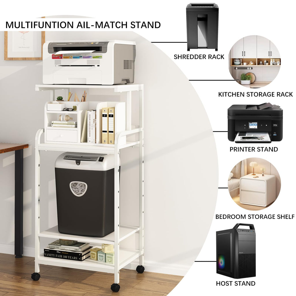 4-Tier Printer Stand with Storage Shelf V602148