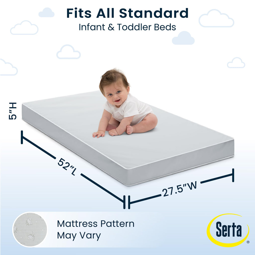 Waterproof Hypoallergenic Crib and Toddler Mattress W326