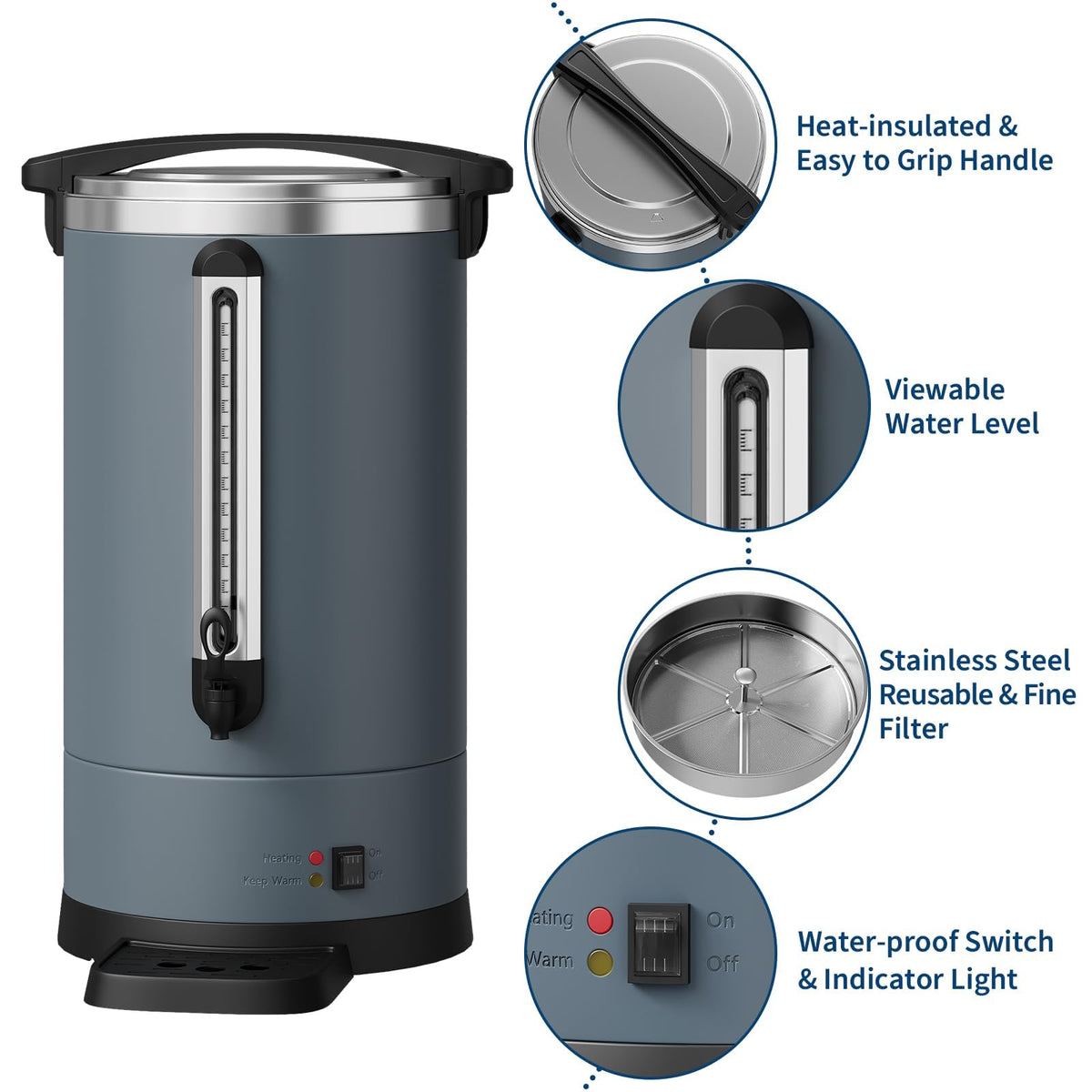 100-Cup Stainless Steel Coffee Urn O722
