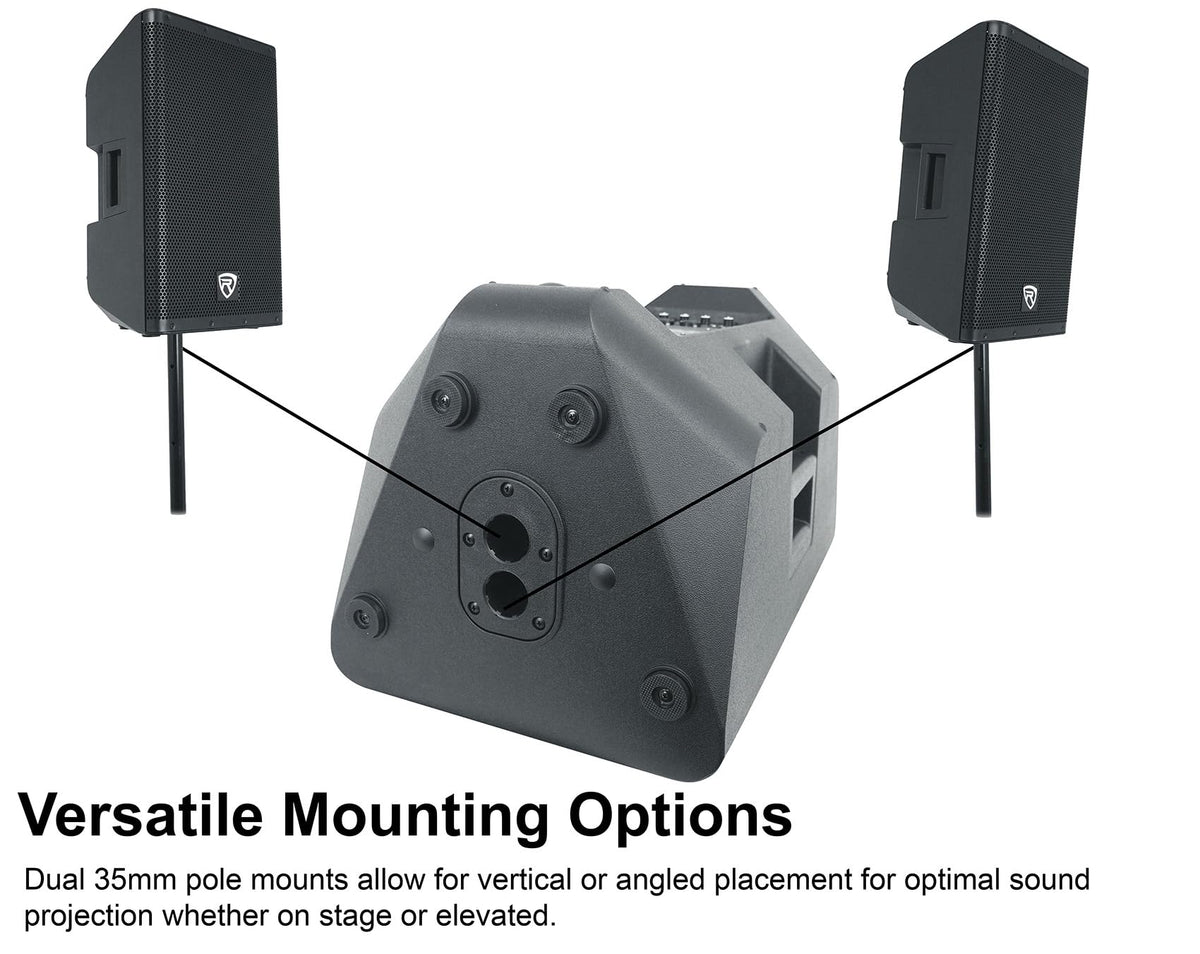 12" Powered DJ PA Speaker Pair with Stands G345